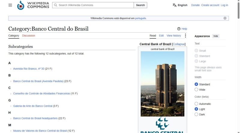 Sede do Banco Central do Brasil, em Brasília