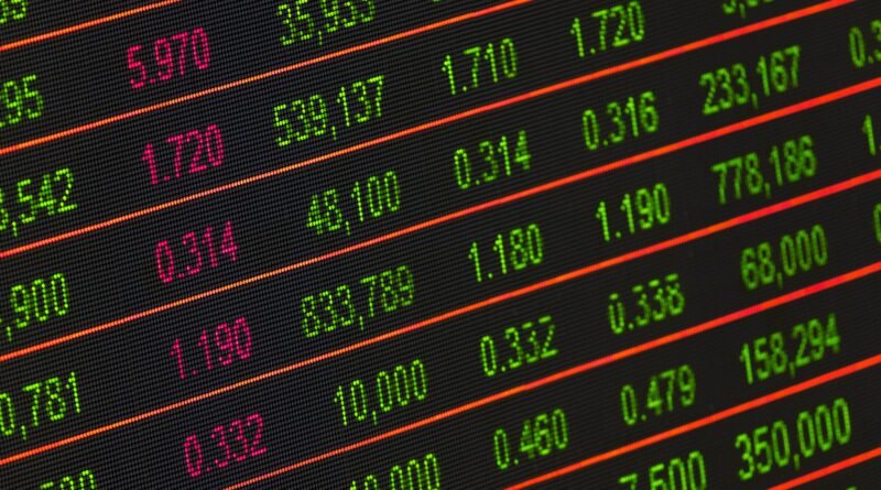 Painel eletrônico de cotações da bolsa de valores
